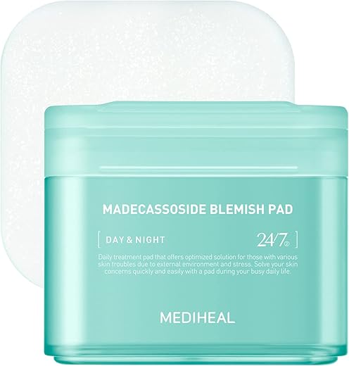 Mediheal - MEDIHEAL Madecassoside Almofadas Faciais de Algodão – Almofadas Tônicas com Centella Asiatica para Melhorar o Tom Desigual da Pele – Almofadas Veganas de Gaze Facial, 100 Almofadas