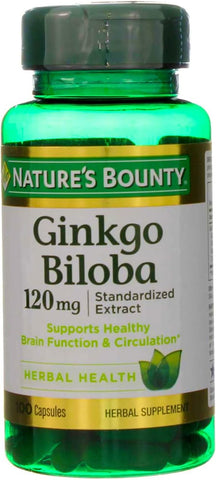 Nature's Bounty - Nature’s Bounty Ginkgo Biloba 120 mg 100 cápsulas (Pacote com 12) – Melhora a Memória e Concentração