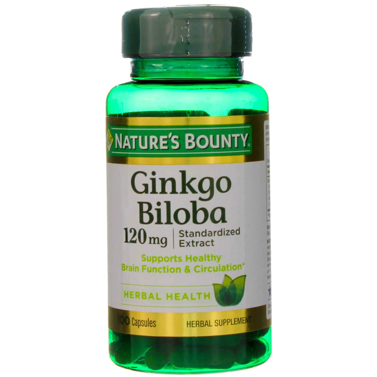 Nature's Bounty - Ginkgo Biloba 120mg – 100 cápsulas | Nb – Tamanho 100ct