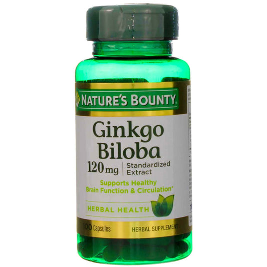 Nature's Bounty - Ginkgo Biloba 120mg – 100 cápsulas | Nb – Tamanho 100ct