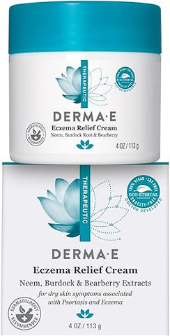 Creme Alívio de Eczema – Creme Natural para Alívio da Coceira – Creme Calmante para Eczema Alivia Pele Descamada, Escamosa e Seca – Creme Tópico Antioxidante para Eczema e Psoríase, 120g - Derma E