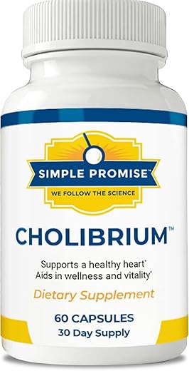 Cholibrium – Suplemento de Cogumelo com Lions Mane – Suporte ao Coração e Colesterol, 60 Cápsulas - Simple Promise