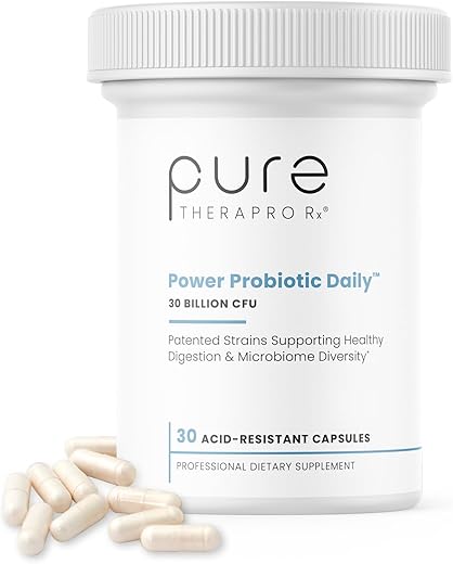 Power Probiotic Daily – 30 Cápsulas Resistentes ao Ácido | 4 Cepas Comprovadas – 30 Bilhões de UFC/Cápsula | Frasco Patenteado Activ-Vial Dessecante para Garantir Frescor | SEM - Pure Therapro Rx