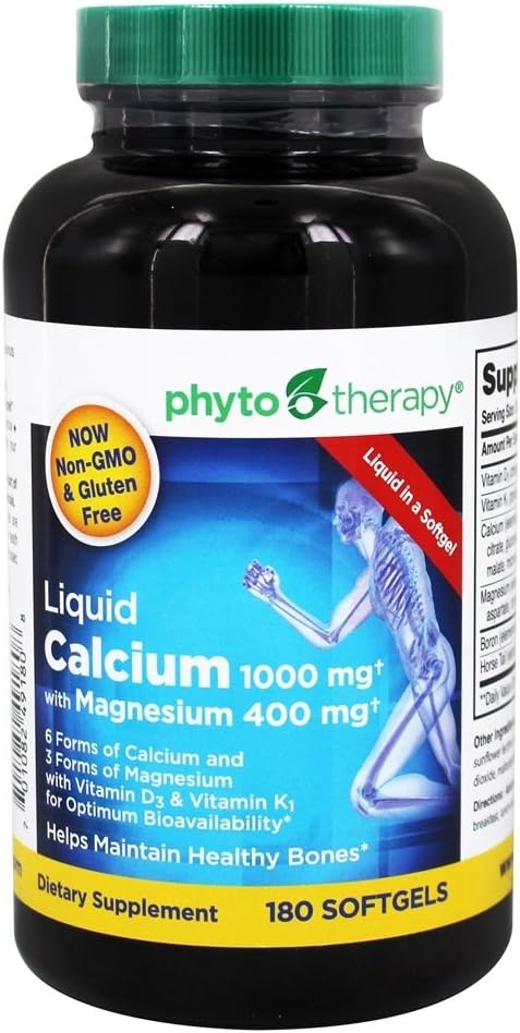 Phyto-Therapy - Phytotherapy Rx Cálcio Líquido Softgel – 180 por Embalagem – 1 Unidade
