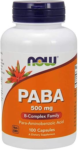 NOW Foods - PABA 500mg – 100 Cápsulas (Pacote com 2) – Marca em Destaque