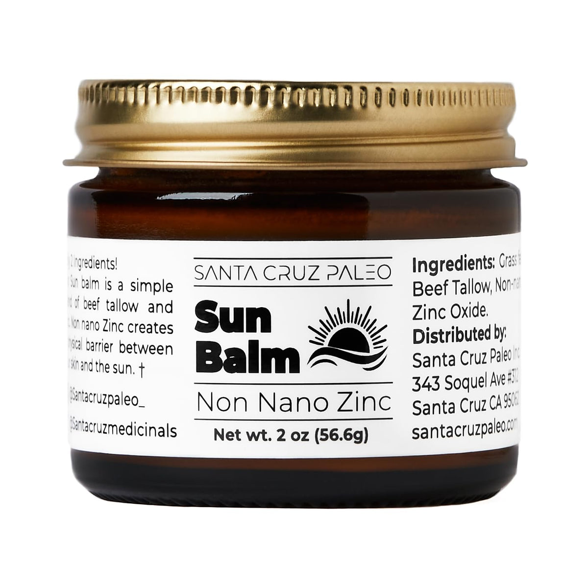 Bálsamo Solar Santa Cruz Paleo de Sebo de Carne Bovina e Zinco – Proteção Solar Natural e Nutritiva (50g)