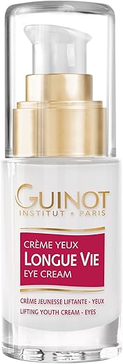 Guinot Longue Vie Creme para os Olhos, 12,9 ml, Reduz Rugas e Olheiras