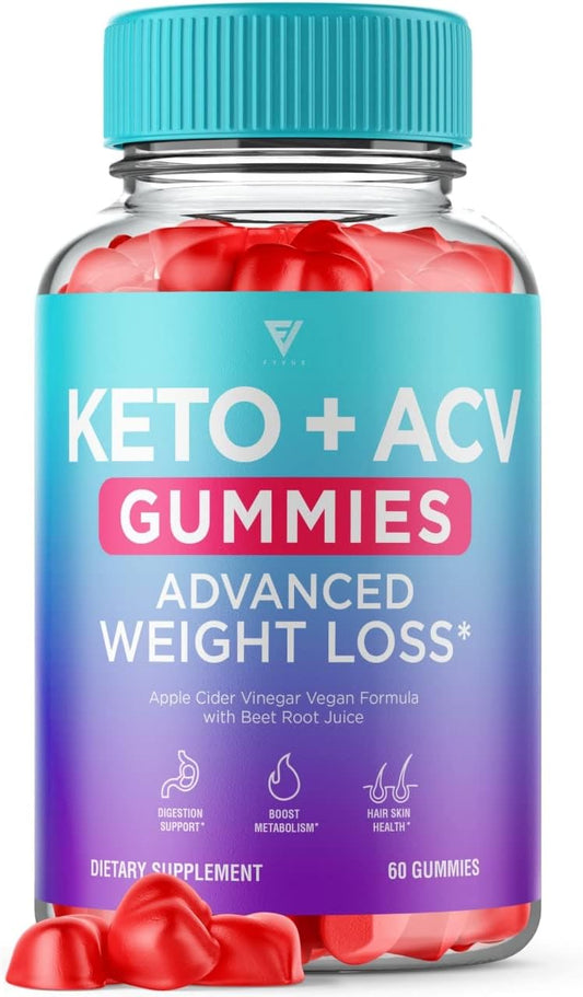 Fyvus - Keto ACV Gummies: Suplemento Detox de Maçã e Vinagre de Maçã para Emagrecimento Rápido e Queima de Gordura Abdominal – Produto Avançado para Mulheres e Homens