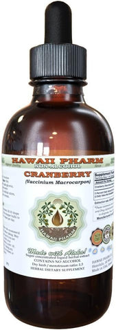 Extrato Líquido de Cranberry sem Álcool, Glicerito de Bagas Secas de Cranberry (Vaccinium Macrocarpon) Hawaii Pharm Herbal Natural 118 ml
