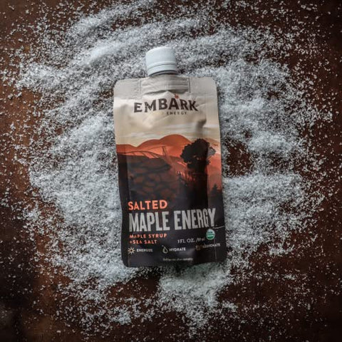 Embalagem com 6 Sachês de 90g de Gel Energético de Xarope de Bordo Embark, Nutrição Esportiva Natural Certificada Orgânica, Vegano, Sem Glúten, para Atletas e Aventureiros