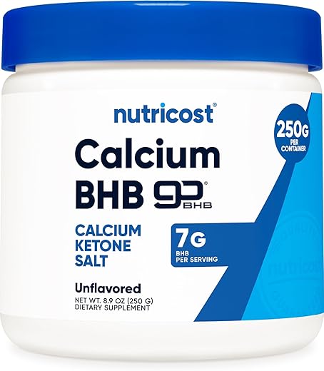 Calcium BHB (250g) – Sal de Cálcio Cetona – Sem OGM e Sem Glúten - Nutricost