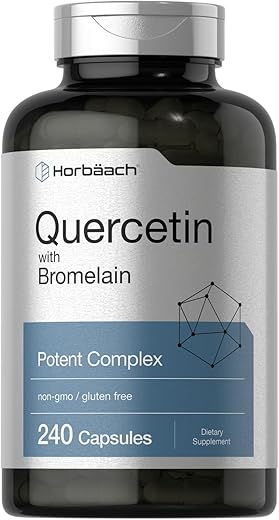 Quercetina com Bromelina | 240 Cápsulas | Sem OGM e Sem Glúten - Horbäach