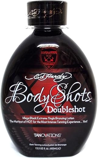 TANOVATIONS - Ed Hardy Body Shots Double Shot Tingle Mega Extreme Hot, 400ml