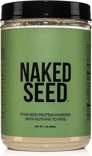Naked Nutrition - Naked Seed – Pó de Proteína de 4 Sementes, 4 Ingredientes – Chia, Melancia, Girassol e Abóbora – Sem Glúten, Sem Soja, Vegano, Sem OGMs, Sem Adoçantes Artificiais – 15g