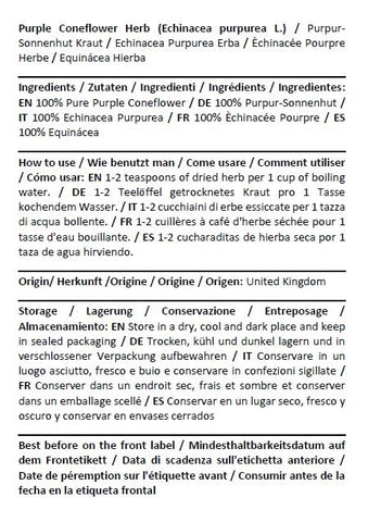 Erva de Equinácea Purpúrea | Health Embassy | 100% Natural (100g)