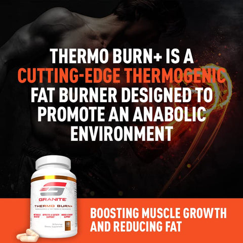 Granite Supplements - Thermo Burn by Granite® – Nova Fórmula Avançada Termogênica, Metabólica e de Humor (90 Cápsulas)