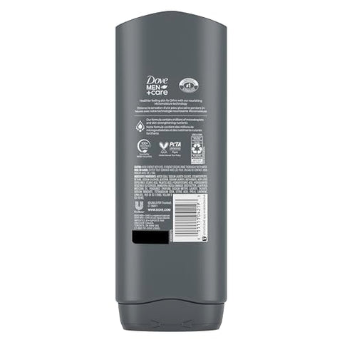 DOVE MEN + CARE - DOVE MEN CARE Gel de Banho Rejuvenescedor Manga e Cedro 4 Unidades para Homens com Tecnologia Micromistura Nutritiva 24 Horas 532 ml