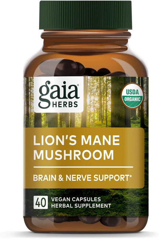 Cogumelo do Leão, 40 Cápsulas – Potencialize sua saúde cerebral - Gaia Herbs