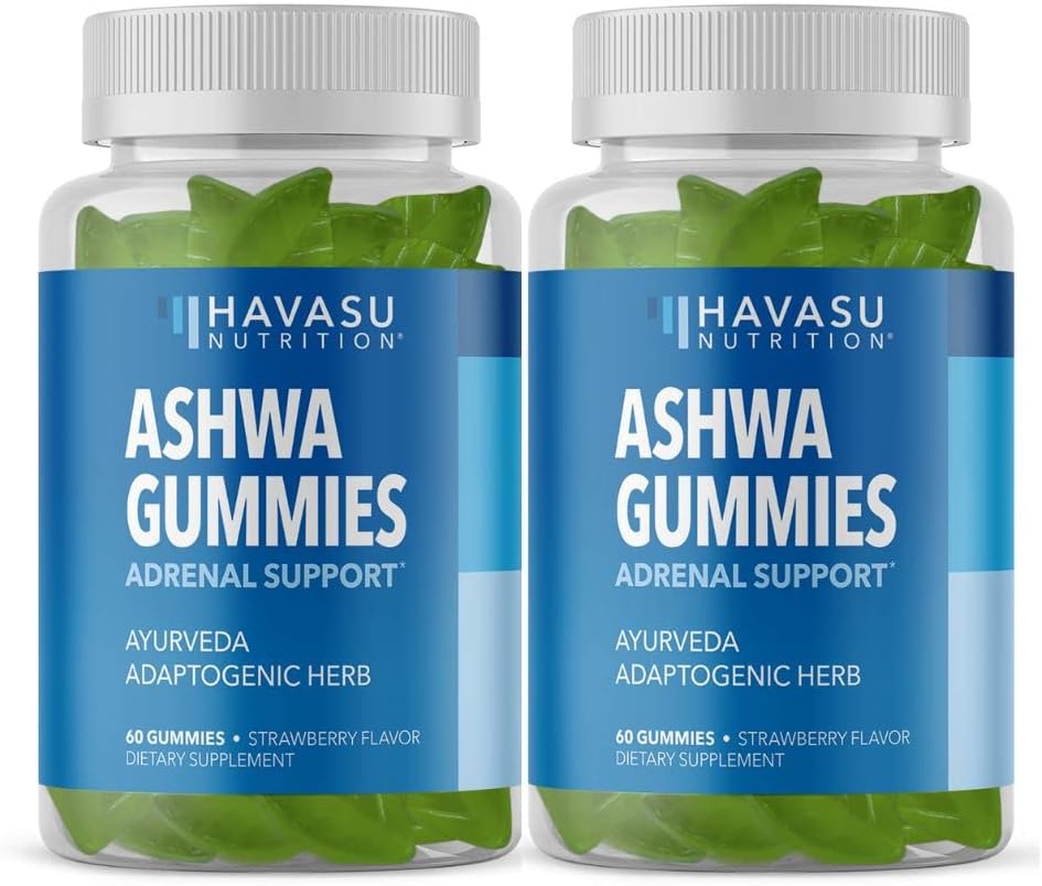 HAVASU NUTRITION - Ashwagandha Gummies – Suporte Herbal para Calma Natural – Gummies de Ashwagandha para Mulheres e Homens – Suplemento Sem OGM e Sem Glúten – 120 Veganos