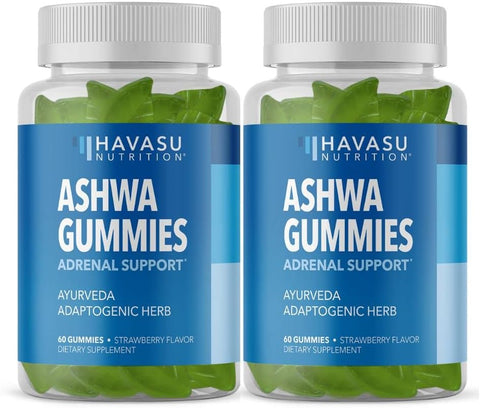 HAVASU NUTRITION - Ashwagandha Gummies – Suporte Herbal para Calma Natural – Gummies de Ashwagandha para Mulheres e Homens – Suplemento Sem OGM e Sem Glúten – 120 Veganos