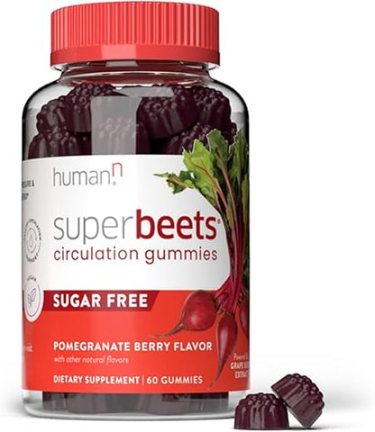 SuperBeets Gummies de Circulação – Energia Saudável para o Coração, Extrato de Semente de Uva - humanN