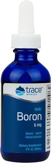 Boron Líquido Iônico | 6 mg de Boro | Suporta Metabolismo Ósseo Normal, Função Cerebral | Marca: Trace Minerals - Trace Minerals