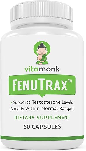 FenuTrax™ Extrato de Semente de Feno-Grego Poderoso 50%% Padronizado para Fenuside – Alto Teor de Glicosídeo de Furostanol e Saponina Comparado ao Testofen – 60 Cápsulas - VitaMonk