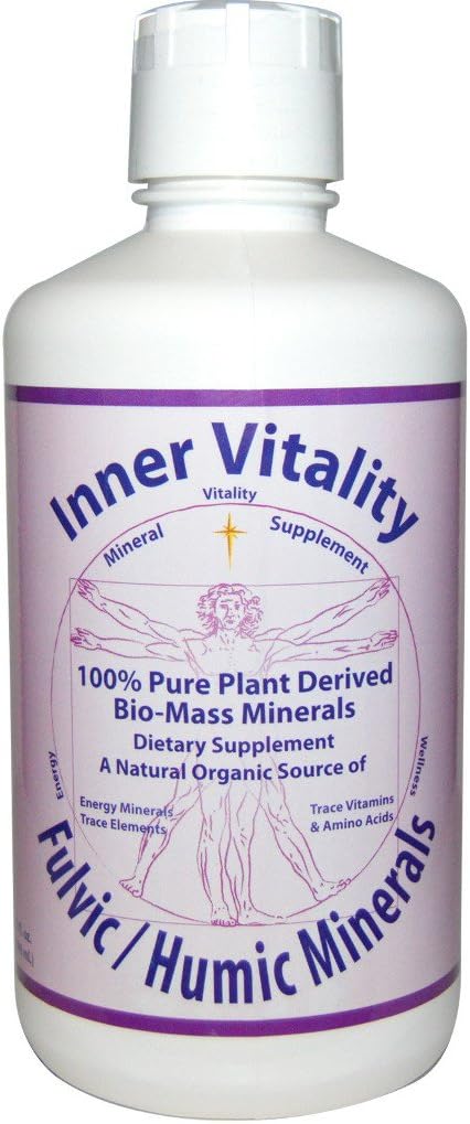 Morningstar Minerals Inner Vitality – Minerais Fulvicos/Humicos, 32 oz (946 ml) – Energia e Vitalidade para o seu dia
