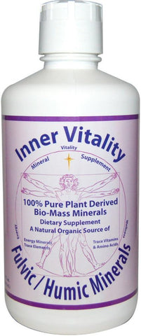 Morningstar Minerals Inner Vitality – Minerais Fulvicos/Humicos, 32 oz (946 ml) – Energia e Vitalidade para o seu dia