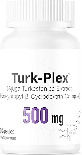 Turk-Plex® (Turkesterone) – Complexado com Hydroxypropyl-β-Cyclodextrin para Melhor Bioacessibilidade (500 mg x 60 Cápsulas) - Gorilla Mind