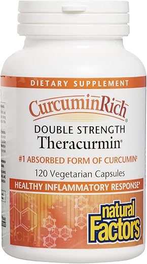 CurcuminRich Double Strength Theracurmin 60mg – 120 Cápsulas Vegetarianas - Natural Factors