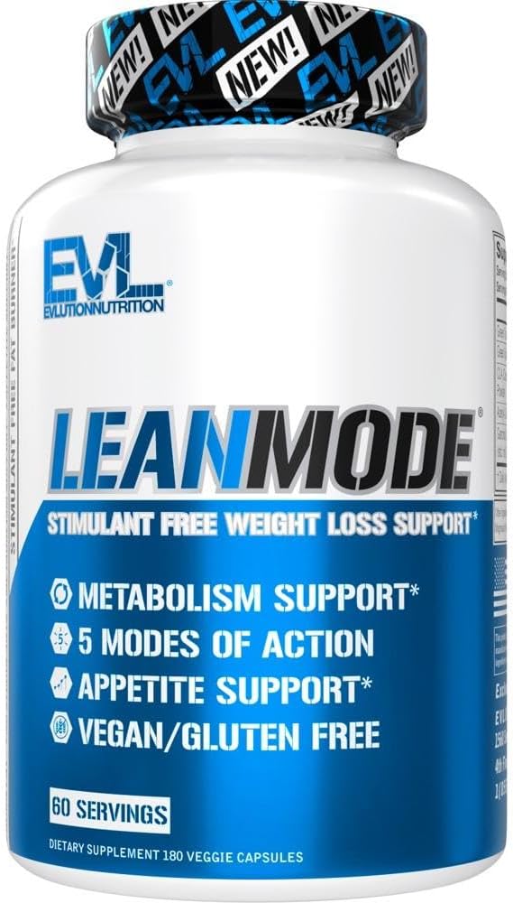 Evlution - EVL Weight Loss Support Pills – LeanMode com Extrato de Café Verde, CLA e Garcinia – Suporte Premium para Perda de Peso, Metabolismo e Queima de Gordura para Homens e Mulheres