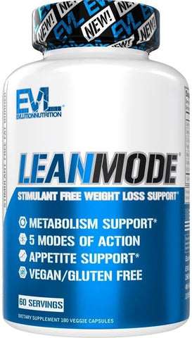 Evlution - EVL Weight Loss Support Pills – LeanMode com Extrato de Café Verde, CLA e Garcinia – Suporte Premium para Perda de Peso, Metabolismo e Queima de Gordura para Homens e Mulheres