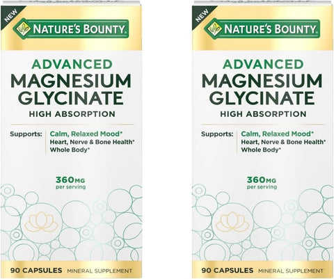 Nature's Bounty - Nature’s Bounty Magnésio Glicinato de Alta Absorção, Suporte para um Estado de Calma – 100g