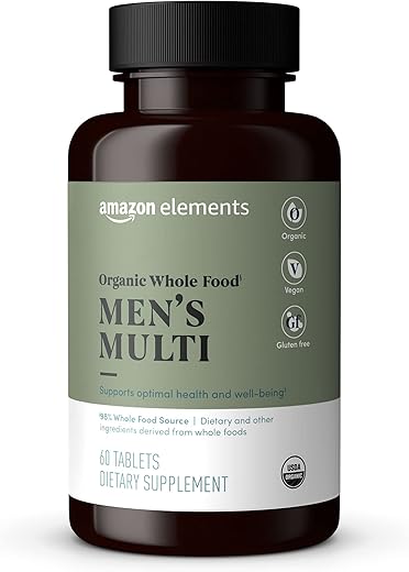 Multivitamínico Orgânico para Homens, 60 comprimidos – Marca Própria - Amazon Elements