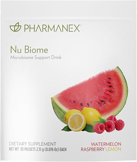 Nu Skin - Pharmanex Nu Biome – Solução Completa para a Saúde Intestinal com Prebióticos e Pósbióticos, Estímulo de Cafeína e Suporte Antioxidante para o Bem-Estar Diário e Harmonia Digestiva