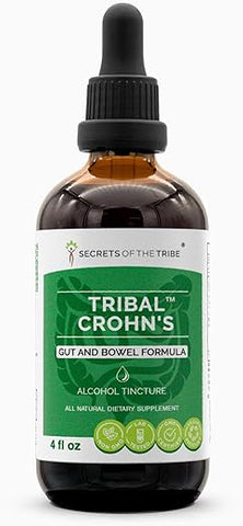 Secrets of the Tribe - Segredos da Tribo – Fórmula Tribal para Crohn, Intestino e Trato Digestivo, Extrato Líquido de Ervas em Gotas (118 ml)
