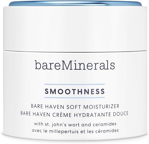bareMinerals Smoothness Bare Haven Hidratante Facial Suave, Creme Hidratante Facial Hidratante, Hidratante Facial Suavizante para Mulheres, Vegano – 50g