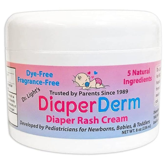 DiaperDerm - Creme para Assaduras de Bebê com 5 Ingredientes para Cuidado Suave, Feliz e sem Assaduras, 240 ml