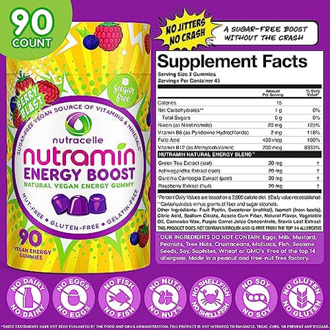 Nutracelle - NUTRAMIN Gummy Energético de Vitaminas – Diga Não ao Café