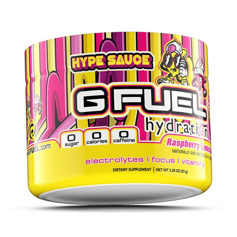 Hype Sauce em Pó com Eletrólitos, Mistura para Hidratação, Energia e Foco, Sem Açúcar, Suplemento com Minerais Essenciais, Sabor Limonada de Framboesa – 3.3g - G Fuel