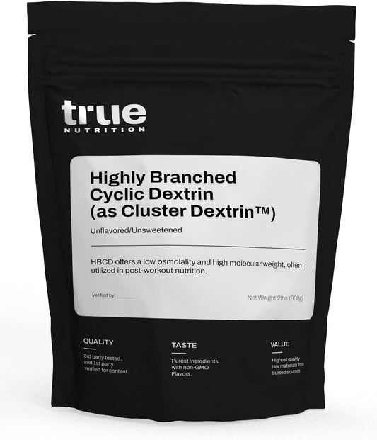 Pó de Carboidrato de Dextrina Cíclica Altamente Ramificada para Energia Durante o Treino, Recuperação Muscular Aprimorada Pós-Treino – Vegano e Não-OGM – Sem Sabor – Marca True Nutrition - True Nutrition