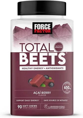 Factor Total Beets – Suplemento Energético Saudável de Beterraba, Pastilhas Macias de Superfood de Beterraba e Açaí (90 unid.) - Bling Pire