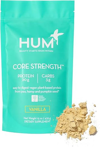 Core Strength – Proteína em Pó de Baunilha para Fortalecimento do Core – Vegana e Amiga da Digestão – 15 Porções - HUM