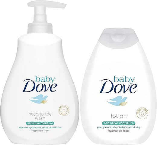 Baby Dove Sensitive Moisture: Kit Banho e Loção, 13 ml Cada
