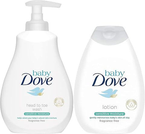 Baby Dove Sensitive Moisture: Kit Banho e Loção, 13 ml Cada