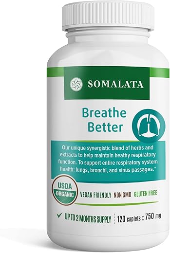 Somalata - Melhore sua respiração – Suplemento Orgânico – Suporta a Função Respiratória – Marca Breathe Better
