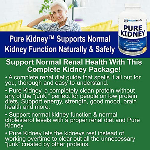 Kidney Restore - Livro de Dieta Renal e Suplemento para Saúde Renal – Receitas para Rejuvenescimento, Dieta com Baixo Teor de Proteína e Suplemento Renal. 210 Comprimidos