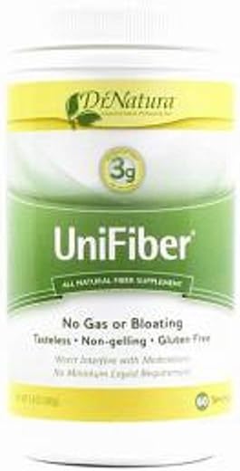 UniFiber - Fiber Supplement McK – Pó sem sabor – 240g – 80% de força – Celulose em pó