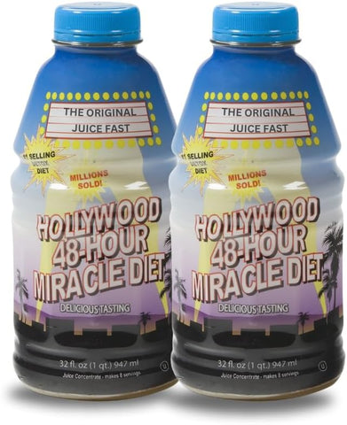 Hollywood diet - Suco Detox de Limpeza de Frutas Milagrosas 48 Horas 2-Pack, Dieta de Desintoxicação para Perda de Peso